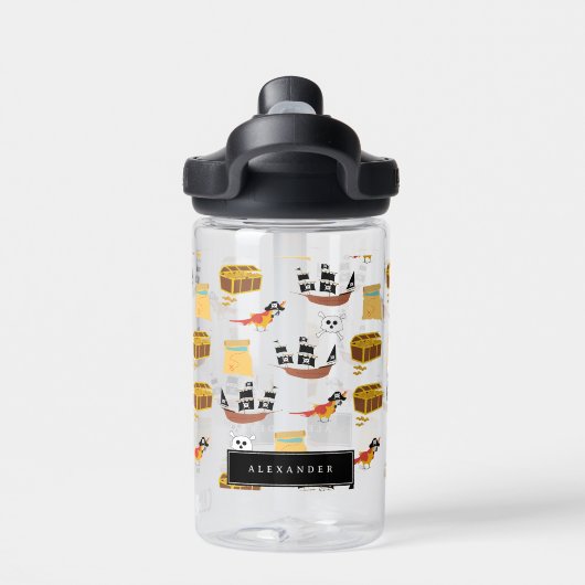 Bouteille D'eau Pirate Ship Treasure Poitrine Thème Motif École (Salle de sport)