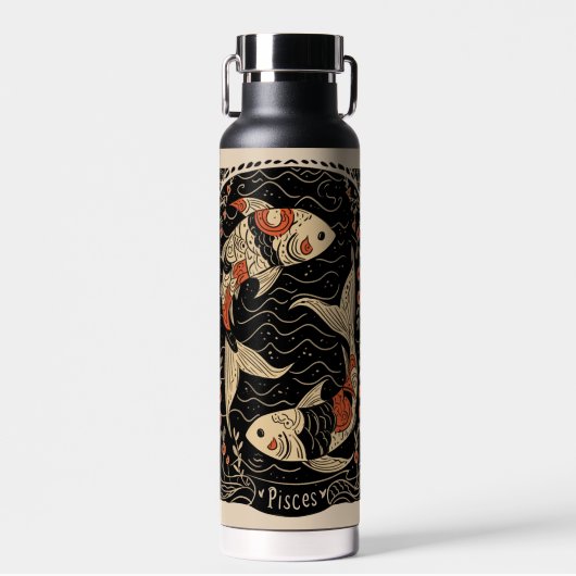 Bouteille d'eau Pisces Zodiac céleste Art (Avant)