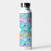 Bouteille D'eau Piscine Piscine Équipe Motif Monogramme (Gauche)