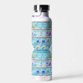 Bouteille D'eau Piscine Piscine Équipe Motif Monogramme (Plage)