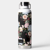 Bouteille D'eau PixDezines Aquarelle Fleurs Bleu (Plage)