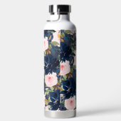 Bouteille D'eau PixDezines Aquarelle Fleurs Blush Navy (Droite)