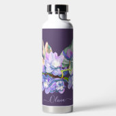 Bouteille D'eau PixDezines Aquarelle Pale Violet Cymbidium Orchidé (Droite)