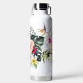 Bouteille D'eau PixDezines Aquarelle Tropical Paradise Fleurs (Avant)