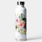 Bouteille D'eau PixDezines Aquarelle Tropical Paradise Fleurs (Droite)