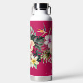 Bouteille D'eau PixDezines Aquarelle Tropical Paradise Fleurs (Avant)