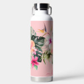 Bouteille D'eau PixDezines Aquarelle Tropical Paradise Fleurs (Avant)
