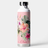 Bouteille D'eau PixDezines Aquarelle Tropical Paradise Fleurs (Droite)