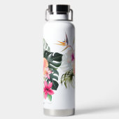 Bouteille D'eau PixDezines Aquarelle Tropical Paradise Fleurs (Plage)
