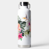 Bouteille D'eau PixDezines Aquarelle Tropical Paradise Fleurs (Avant)