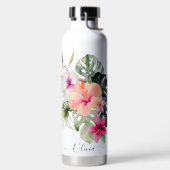 Bouteille D'eau PixDezines Aquarelle Tropical Paradise Fleurs (Droite)