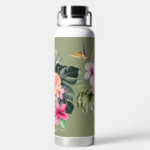 Bouteille D'eau PixDezines Aquarelle Tropical Paradise Fleurs (Plage)