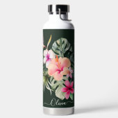Bouteille D'eau PixDezines Aquarelle Tropical Paradise Fleurs (Droite)