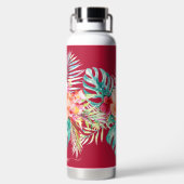 Bouteille D'eau PixDezines Aquarelle Tropical Paradise Fleurs (Plage)