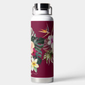 Bouteille D'eau PixDezines Aquarelle Tropical Paradise Fleurs (Plage)