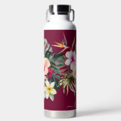 Bouteille D'eau PixDezines Aquarelle Tropical Paradise Fleurs (Avant)