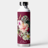Bouteille D'eau PixDezines Aquarelle Tropical Paradise Fleurs (Droite)