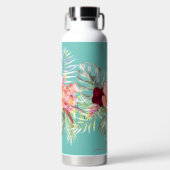 Bouteille D'eau PixDezines Aquarelle Tropical Paradise Fleurs (Avant)