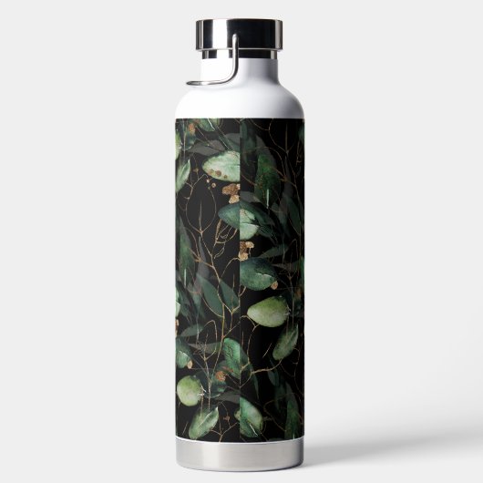 Bouteille D'eau PixDezines Aquarelle Vert Or Eucalyptus (Droite)