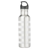 Bouteille D'eau PixDezines bandes blanches réglables/do-it-yoursel (Dos)
