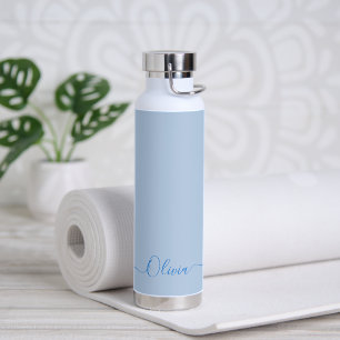 Bouteille D'eau PixDezines couleur do-it-yourself bleu placide