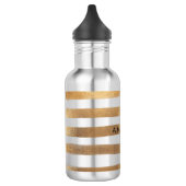 Bouteille D'eau PixDezines faux bandes or/réglable (Gauche)