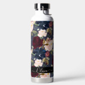 Bouteille D'eau PixDezines Fleurs aquarelles do-it-yourself Arrièr (Droite)