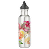 Bouteille D'eau PixDezines Fleurs aquarelles/Roses d'été (Droite)