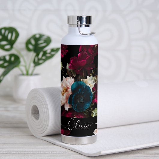 Bouteille D'eau PixDezines Moody Botanical do-it-yourself Arrière  (Yoga)