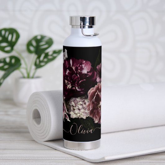 Bouteille D'eau PixDezines Moody Botanical do-it-yourself Arrière (Yoga)