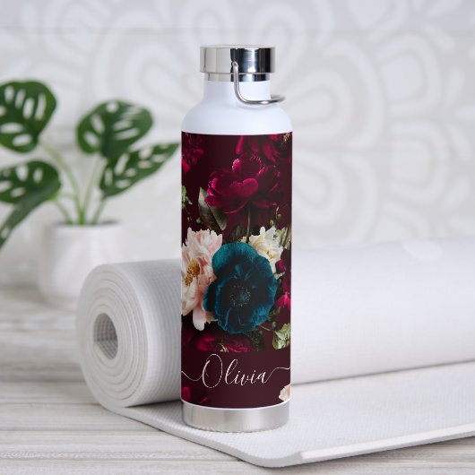 Bouteille D'eau PixDezines Moody Botanical do-it-yourself Arrière  (Yoga)