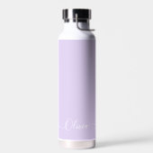 Bouteille D'eau PixDezines Pale Lilac Purple do-it-yourself Monogr (Gauche)