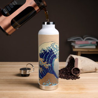 Bouteille D'eau PixDezines Vintage, Grande Vague, Hokusai 葛飾北斎の神奈川