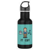 Bouteille D'eau Pixel Art IT Guy (Devant)
