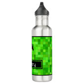 Bouteille D'eau Pixels de jeu vert | Personnalisé (Droite)