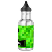Bouteille D'eau Pixels de jeu vert | Personnalisé (Droite)