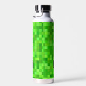 Bouteille D'eau Pixels Gamer Vert Personnalisés (Plage)