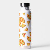Bouteille D'eau Pizza et tranches de cool motif sur blanc (Gauche)