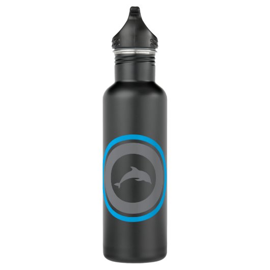 Bouteille D'eau PJK Black Water Bottle / dolphin & logo (Droite)