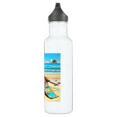 Bouteille D'eau Plage abandonnée Chaise de garde-vie déserte (Droite)