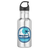 Bouteille D'eau Plage de Navarre Floride Palmiers Oiseaux (Devant)