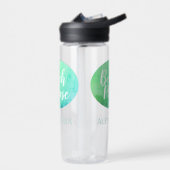 Bouteille D'eau Plage personnalisée S'il vous plaît Aqua Turquoise (Gauche)