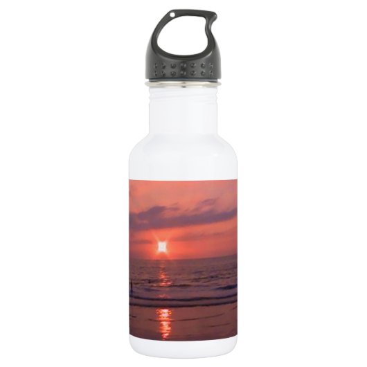 Bouteille D'eau Plage romantique Hawaii Sunset Ocean Beach (Devant)