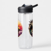 Bouteille D'eau Plage Sunset Surfer Rétro (Gauche)