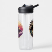 Bouteille D'eau Plage Sunset Surfer Rétro (Gauche)