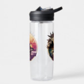 Bouteille D'eau Plage Sunset Surfer Rétro (Gauche)