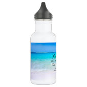 Bouteille D'eau Plage tropicale avec Mariage de mer turquoise (Gauche)