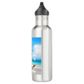Bouteille D'eau Plage tropicale personnalisée (Droite)