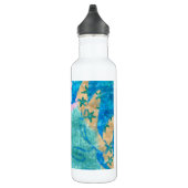Bouteille D'eau Plage Whimsical Abstrait Poisson Plage Nautique Tu (Droite)