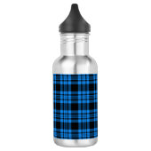 Bouteille D'eau Plaid Bleu, Tartan Noir; Design Motif (Gauche)
